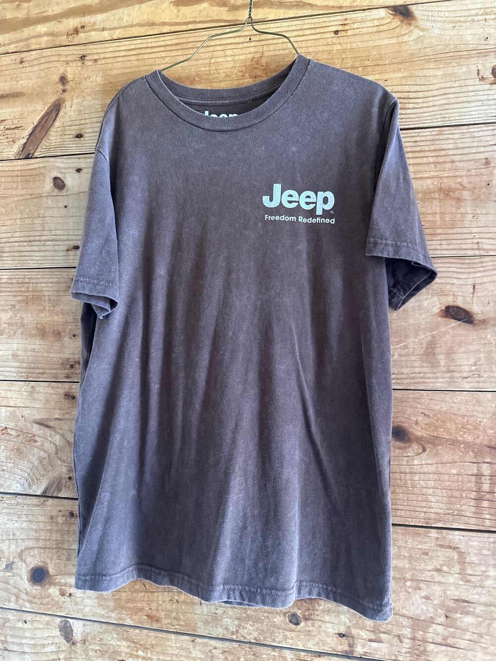 Jeep Unisex Brown Graphic Short Sleeve Shirt